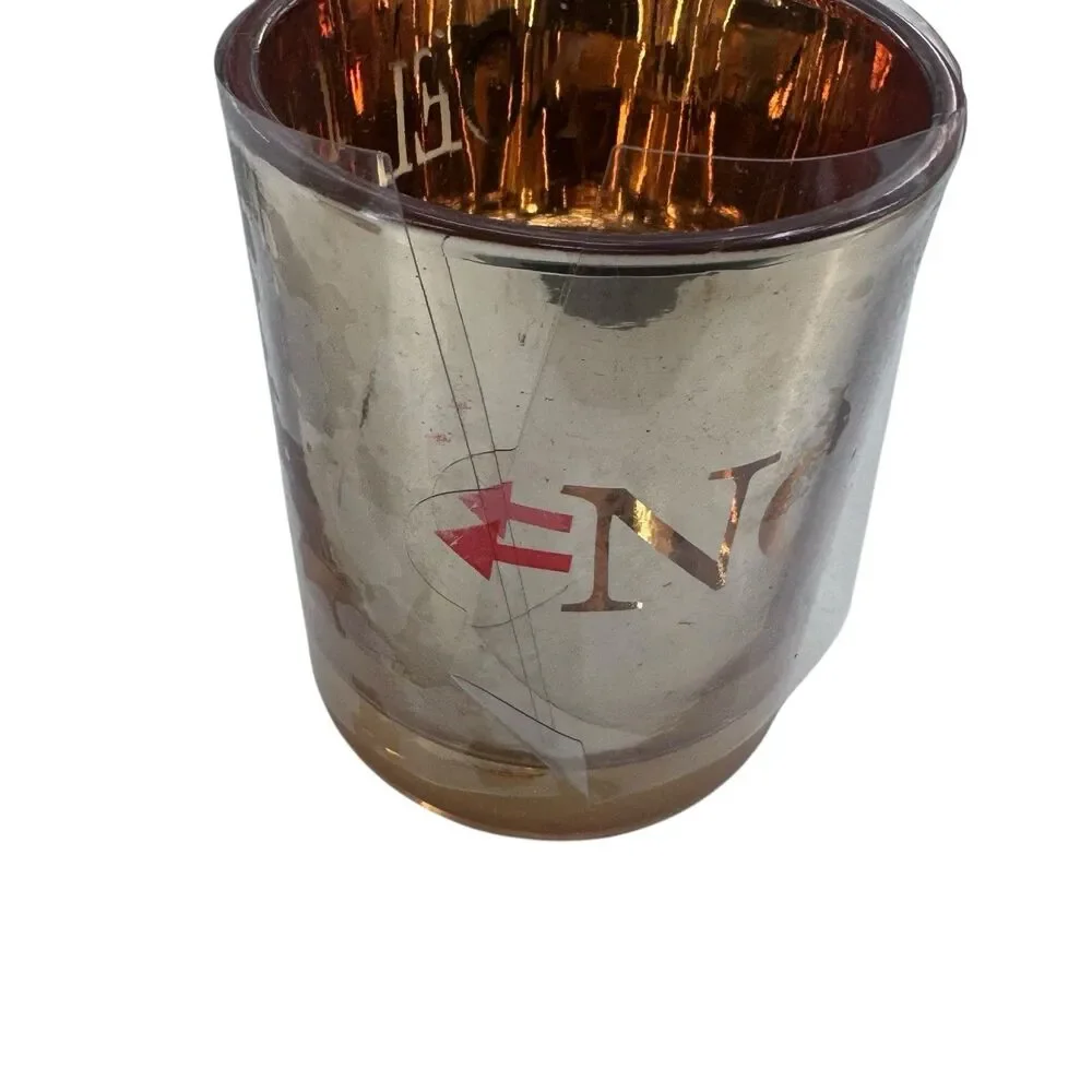 Restoration Hardware 3 Christmas Tealight Holders Votive Gold Mirror Finish